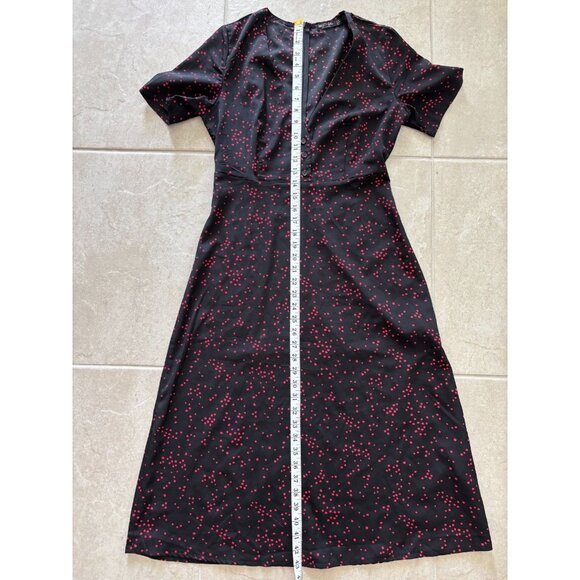 Nasty Gal Dress Womens Size 6 Black Pink Midi Vamp‎ Romantic Career Office Siren - Picture 12 of 12